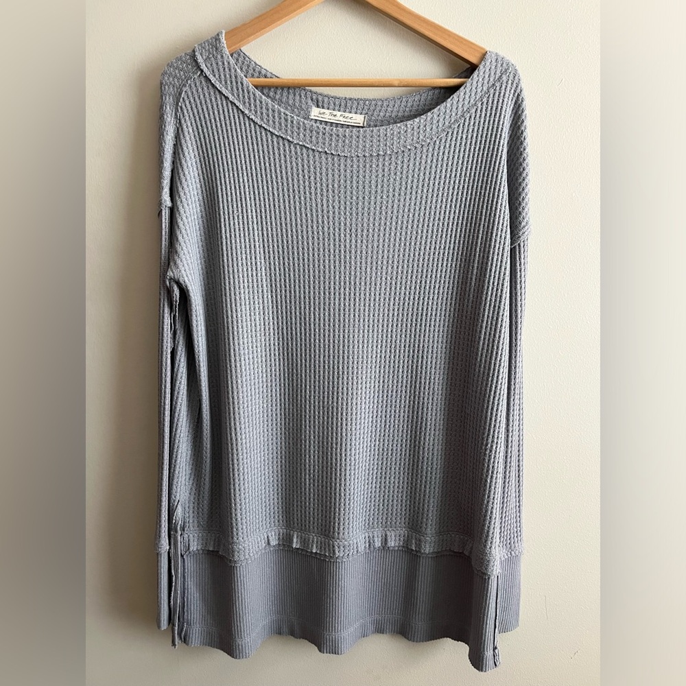 Free People North Shore Thermal Tunic; Storm Grey; XS